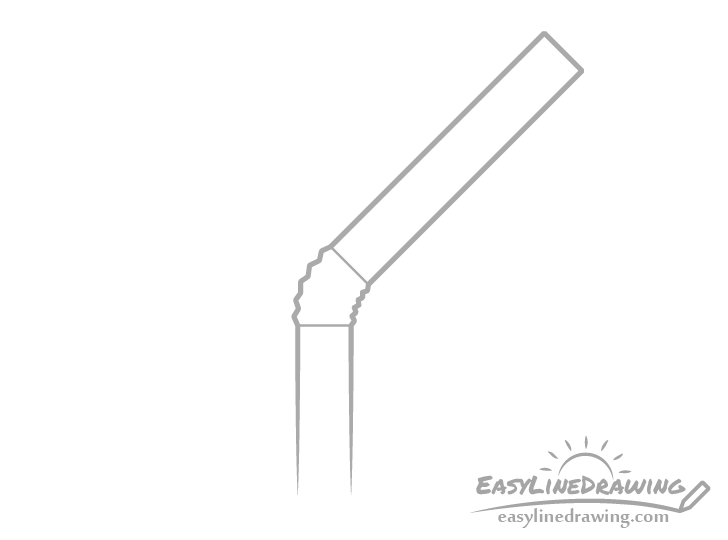 Drink straw outline drawing