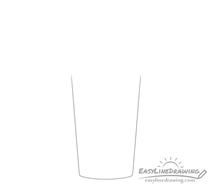 Soda cup outline drawing