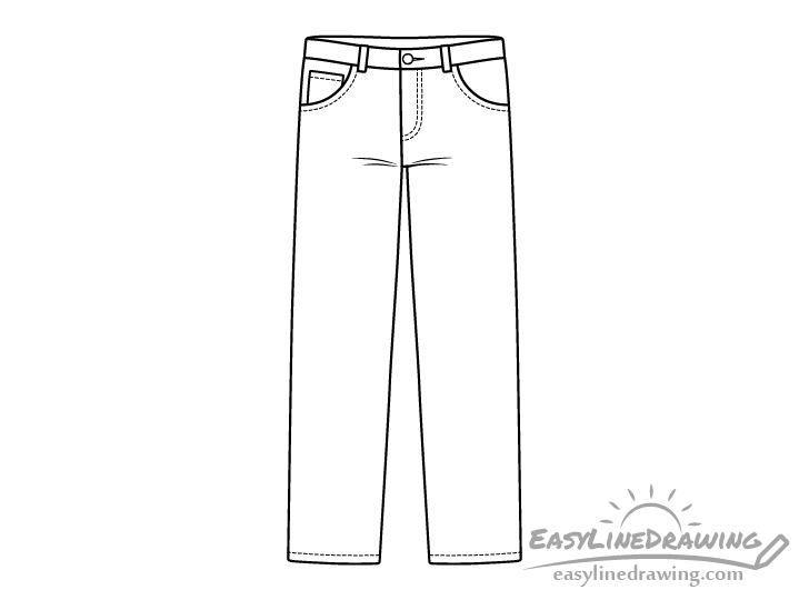 Jeans line drawing