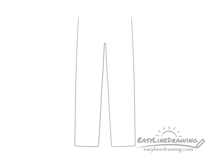 Jeans outline drawing