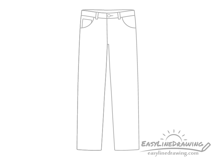 Jeans pockets drawing