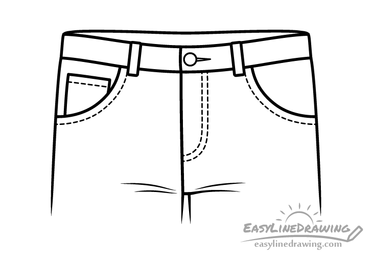 Jeans stitches drawing