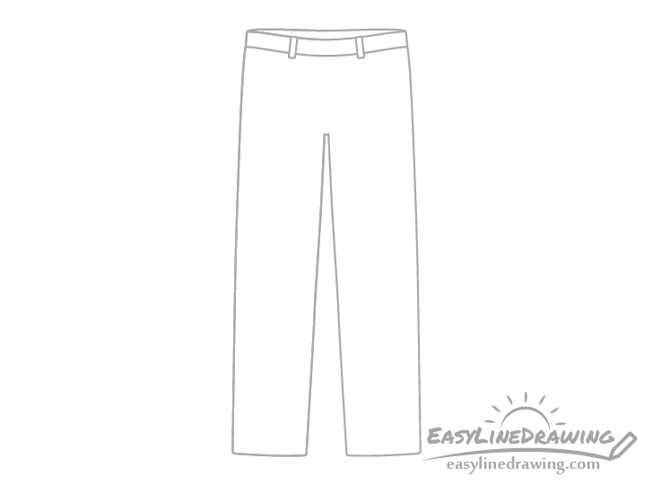 Jeans waistband drawing