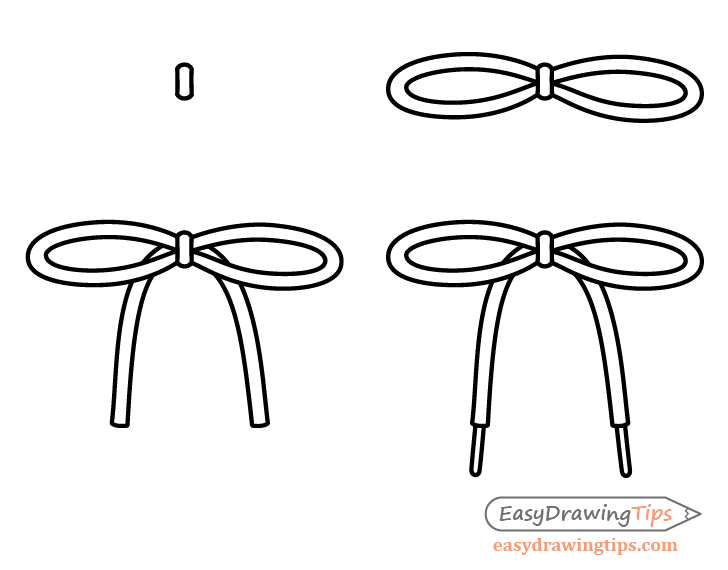 Shorts drawstring drawing step by step