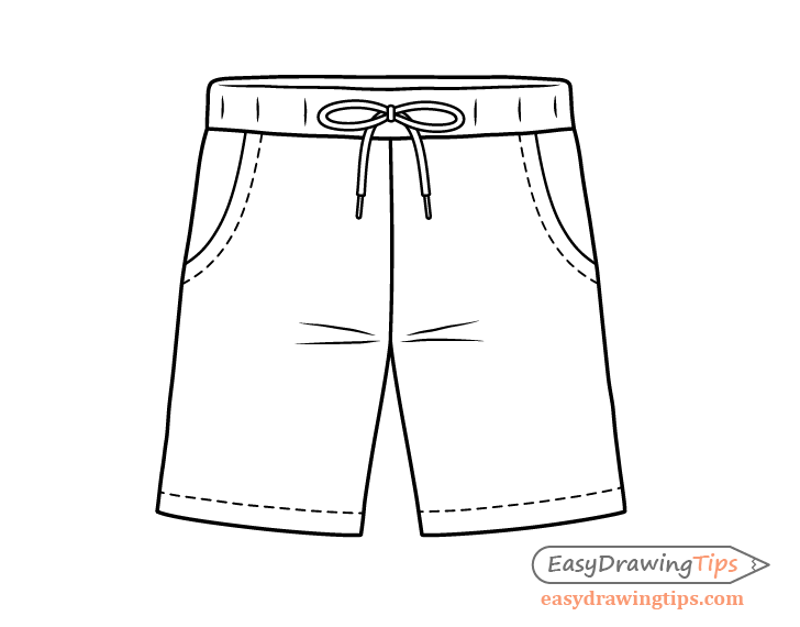 Shorts line drawing