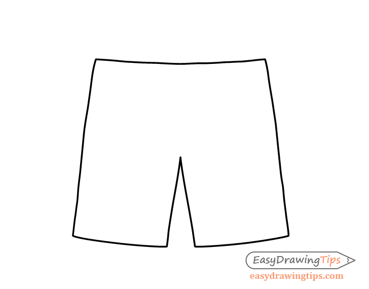 Shorts outline drawing