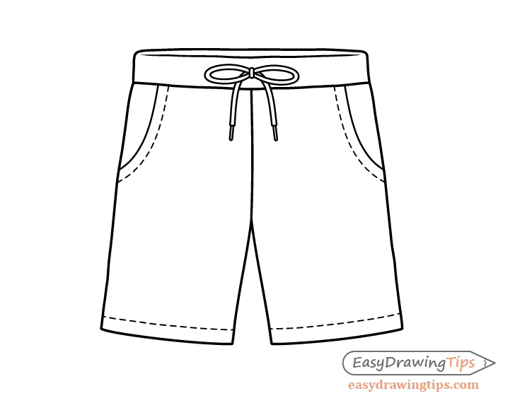 Shorts stitches drawing