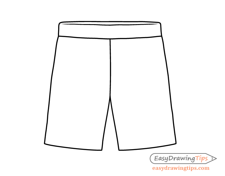 Shorts waistband drawing