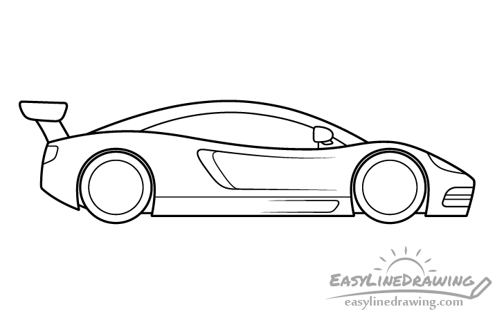 Sports car air vents drawing