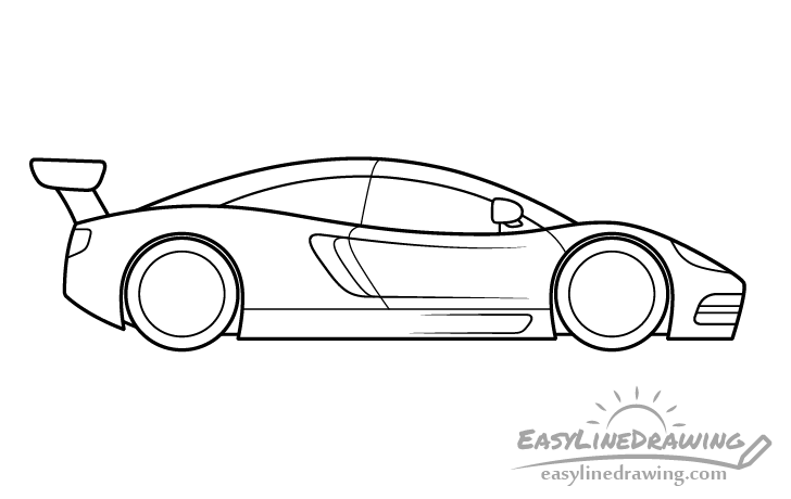 Vector Sports Car Sketch White Background Stock Vector by ©prinsprf  382124358