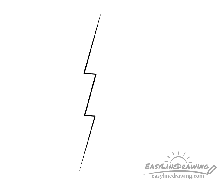 Lightning bolt zigzag drawing