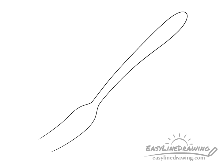 Spoon And Fork Drawing Easy With Pencil