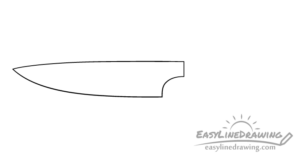 Blade Simple Drawing How to Draw a Knife Step by Step - EasyLineDrawing
