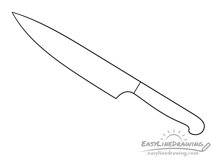 Knife handle drawing