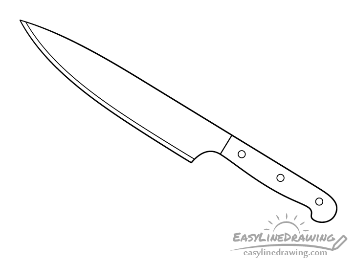 Knife line drawing