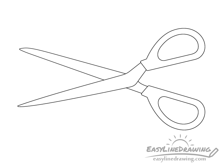 Scissors bows drawing