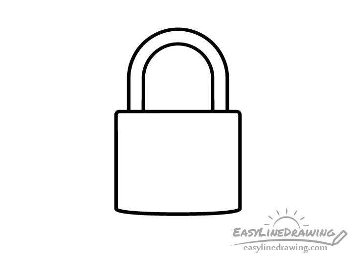 Lock outline drawing