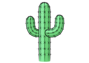 cactus drawing tutorial