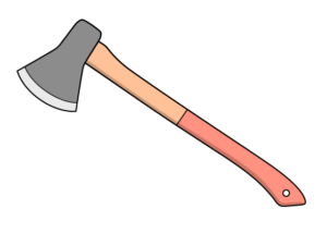 axe drawing tutorial