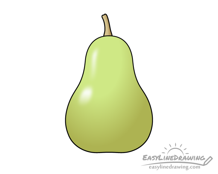 pear drawing shading